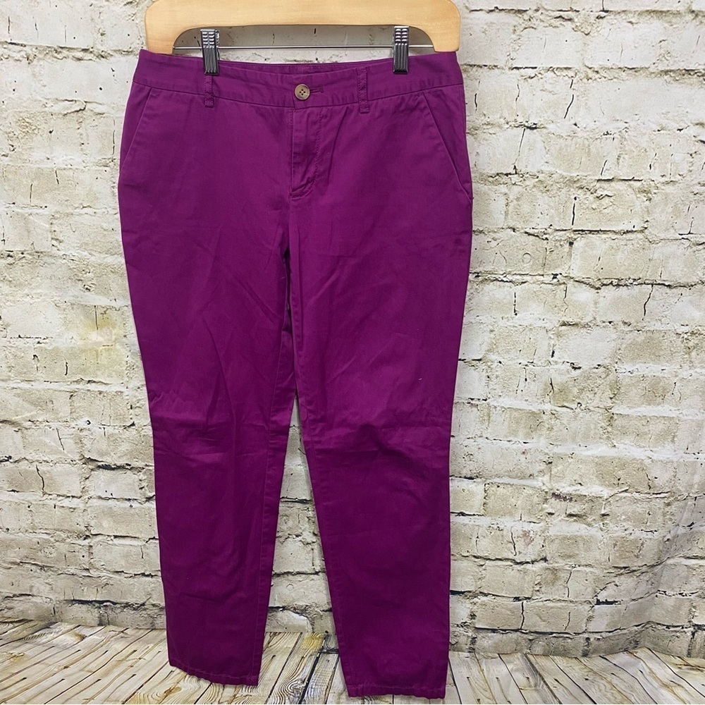 Gap Purple Cotton Aubrey Cropped Pants